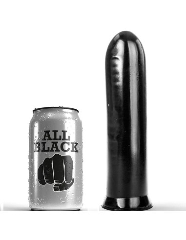 ALL BLACK - DILDO BLACK 19 CM