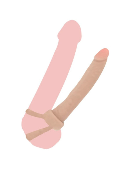 GET REAL - DOUBLE TROUBLE SILIKONINIS ANALINIS PENETRATORIAUS 16 CM