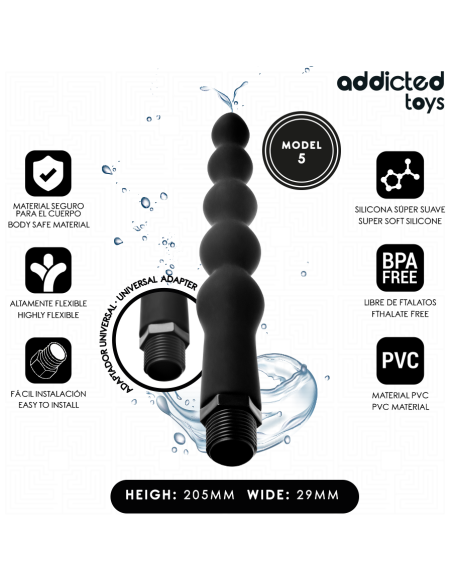 ADDICTED TOYS - ANAL CLEANER WITH UNIVERSAL ADAPTER MODEL 5