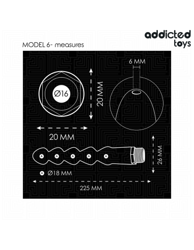 ADDICTED TOYS - ANALINIS VALIKLIS SU UNIVERSALIU ADAPTERIU, MODELIS 6