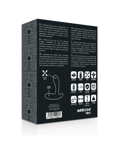 ADDICTED TOYS - ANAL MASSAGER BLACK VIBRATION
