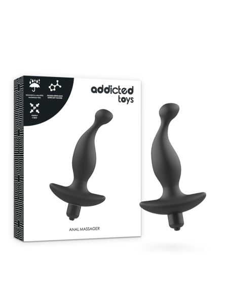 ADDICTED TOYS - ANALINIS MASAŽUOTUVAS SU JUODA VIBRACIJA, 1 MODELIS