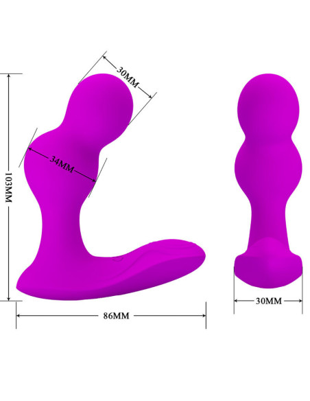 PRETTY LOVE – TERRANCE analinis vibratorius su nuotolinio valdymo pultu