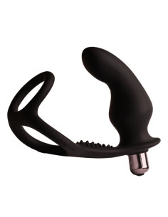 ROCKS-OFF - RO-ZEN RRO ANAL PLUG WITH VIBRATING PENIS RING BLACK