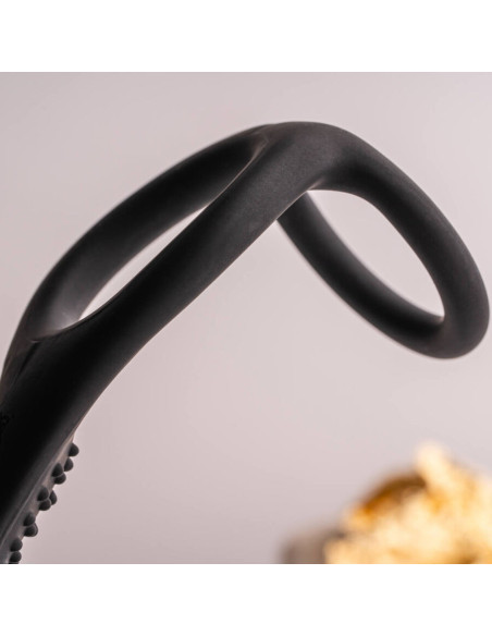 ROCKS-OFF - RO-ZEN RRO ANAL PLUG WITH VIBRATING PENIS RING BLACK