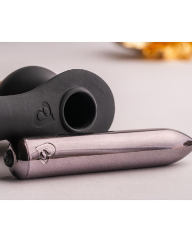 ROCKS-OFF - RO-ZEN RRO ANAL PLUG WITH VIBRATING PENIS RING BLACK