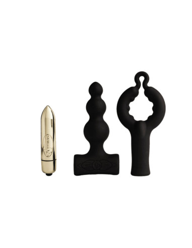 ROCKS- OFF - PETITE SENSATIONS BUBBLES ANAL PLUG VIBRATOR BLACK