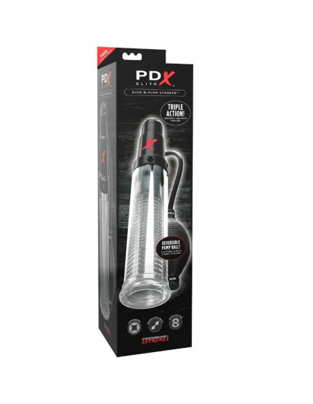 PDX ELITE - SUCK N PUMP STROKER VIBRATING MASTURBATOR SUCTION PUMP