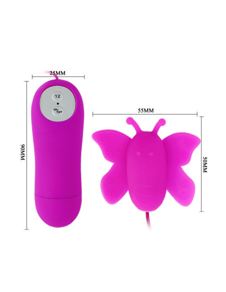 BAILE - LOVE EGGS BUTTERFLY CLITORIS STIMULATOR 12 SPEEDS LILAC REMOTE CONTROL