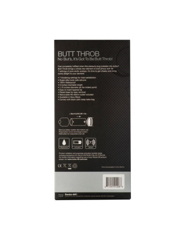ROCKS-OFF - BUTT THROB P-POINT STIMULATOR 7 SPEEDS BLACK