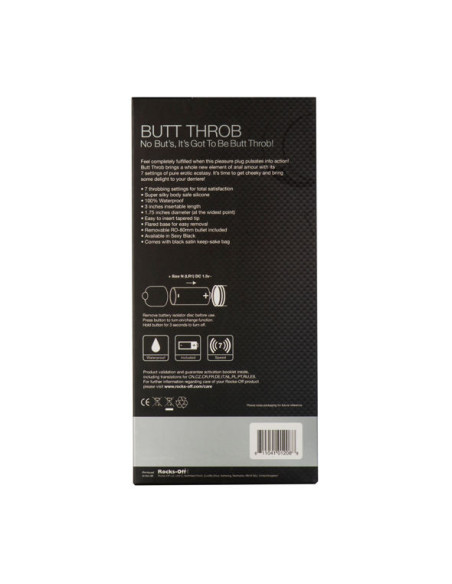 ROCKS-OFF - BUTT THROB P-POINT STIMULATOR 7 SPEEDS BLACK