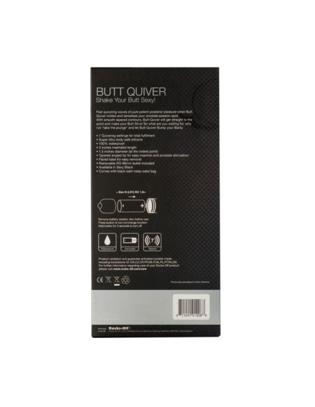 ROCKS-OFF - BUTT QUIVER P-POINT STIMULATOR 7 SPEEDS BLACK