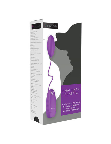 B SWISH - BNAUGHTY CLASSIC vibruojanti kulka, violetinė