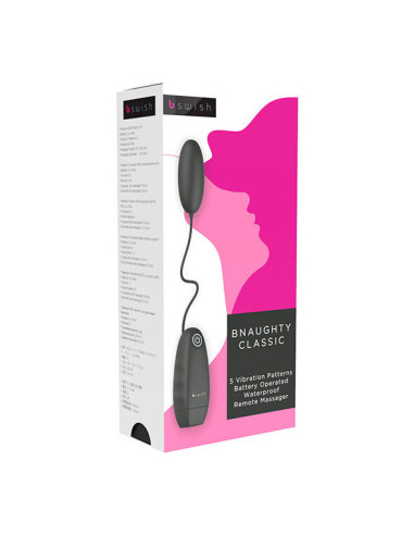 B SWISH - BNAUGHTY CLASSIC VIBRATING BULLET BLACK