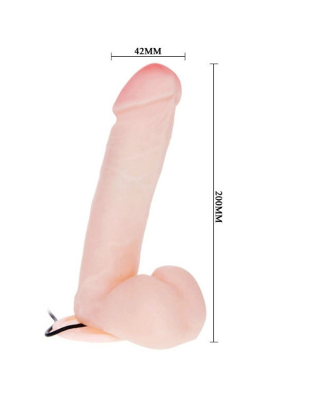 BAILE - REALISTINIS DILDO SU VIBRACIJA IR SUKIMUOSIMU 20 CM