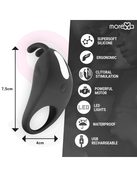 MORESSA - BRAD PREMIUM SILICONE RECHARGEABLE BLACK