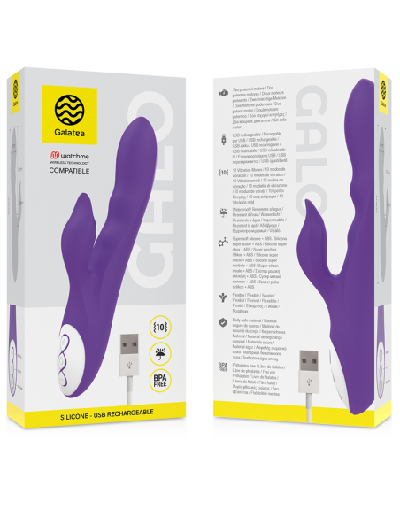 GALATEA - GALO LILAC VIBRATOR COMPATIBLE WITH WATCHME WIRELESS TECHNOLOGY