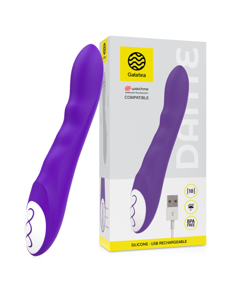 GALATEA - DANTE LILAC VIBRATOR COMPATIBLE WITH WATCHME WIRELESS TECHNOLOGY