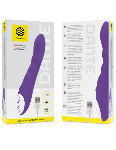 GALATEA - DANTE LILAC VIBRATOR COMPATIBLE WITH WATCHME WIRELESS TECHNOLOGY