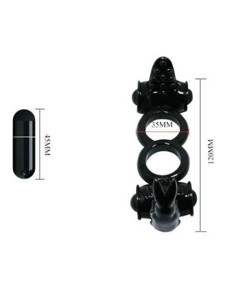 BAILE - SWEET RING DOUBLE RING WITH DOUBLE RABBIT