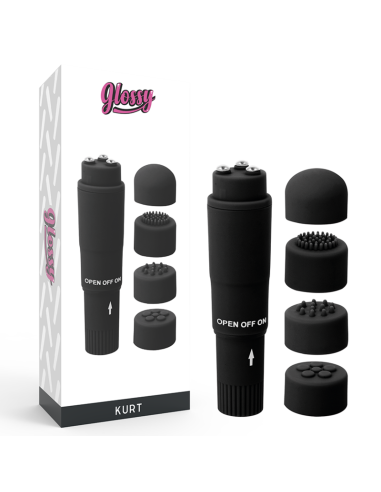 GLOSSY - KURT POCKET MASSAGER BLACK