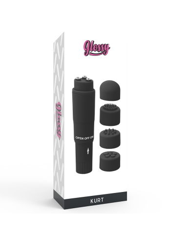GLOSSY - KURT POCKET MASSAGER BLACK