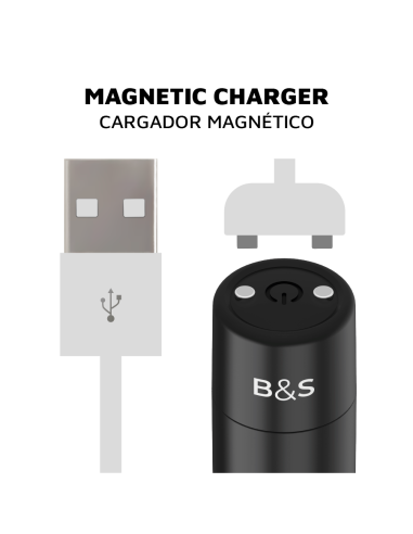 BLACKandSILVER - KERNEX 2 JUODA VIBRUOJANTI MAGNETINĖ KULKA