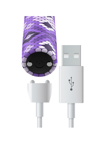 CUSTOM BULLETS - RECHARGEABLE SNAKE PURPLE MAGNETIC BULLET 10 INTENSITIES