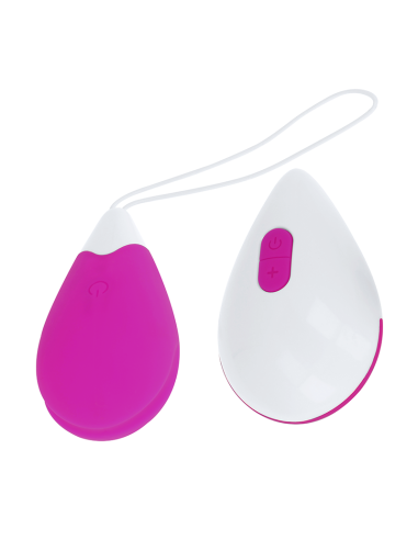 OHMAMA - TEXTURED VIBRATING EGG 10 MODES PURPLE AND WHITE