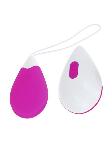 OHMAMA - TEXTURED VIBRATING EGG 10 MODES PURPLE AND WHITE