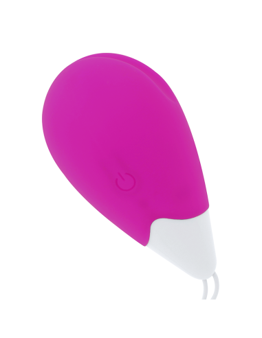 OHMAMA - TEXTURED VIBRATING EGG 10 MODES PURPLE AND WHITE