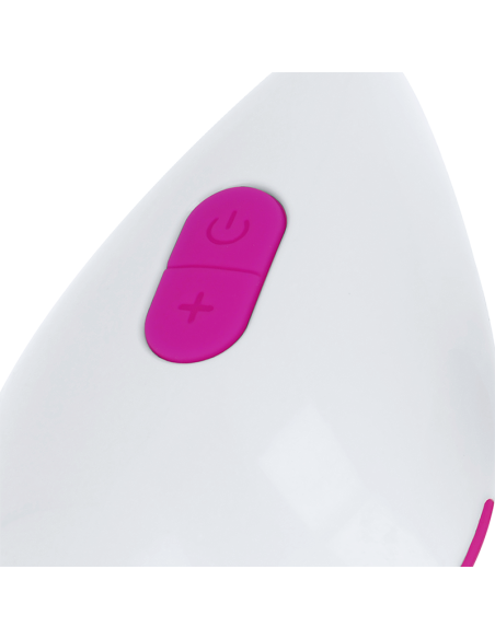 OHMAMA - TEXTURED VIBRATING EGG 10 MODES PURPLE AND WHITE