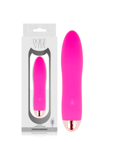 DOLCE VITA - RECHARGEABLE VIBRATOR FOUR PINK 7 SPEEDS