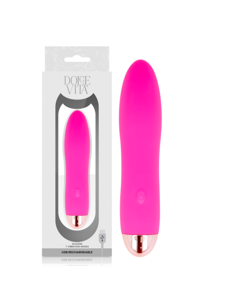 DOLCE VITA - RECHARGEABLE VIBRATOR FOUR PINK 7 SPEEDS