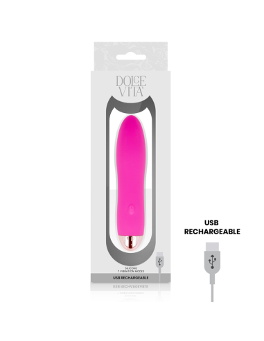 DOLCE VITA - RECHARGEABLE VIBRATOR FOUR PINK 7 SPEEDS