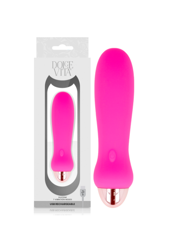 DOLCE VITA - RECHARGEABLE VIBRATOR FIVE PINK 7 SPEEDS