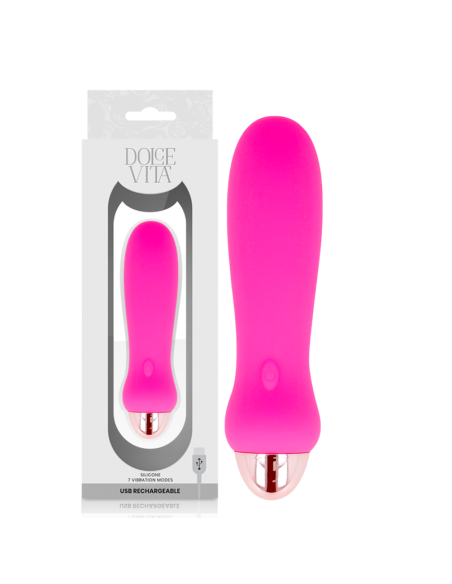 DOLCE VITA - RECHARGEABLE VIBRATOR FIVE PINK 7 SPEEDS