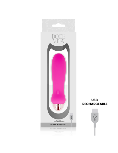 DOLCE VITA - RECHARGEABLE VIBRATOR FIVE PINK 7 SPEEDS