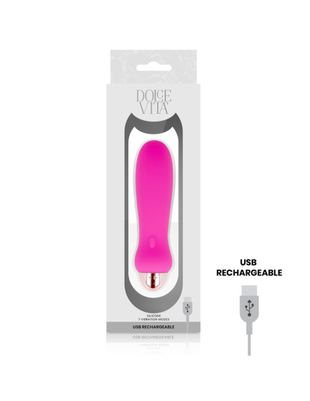 DOLCE VITA - RECHARGEABLE VIBRATOR FIVE PINK 7 SPEEDS