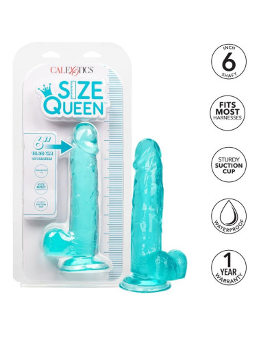 CALEXOTICS - karalienės dydžio mėlynas dildo 15,3 cm