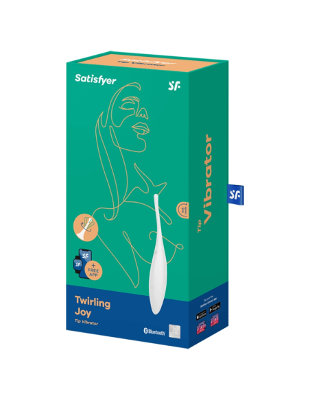 SATISFYER - SUKAMOSIOS DŽIAUGSMO KLITORIAUS VIBRATORIUS, BALTASIS