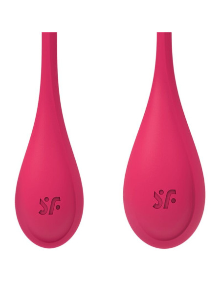 SATISFYER - YONI POWER 1 TRENIRUOČIŲ RINKINYS, RAUDONOS SPALVOS
