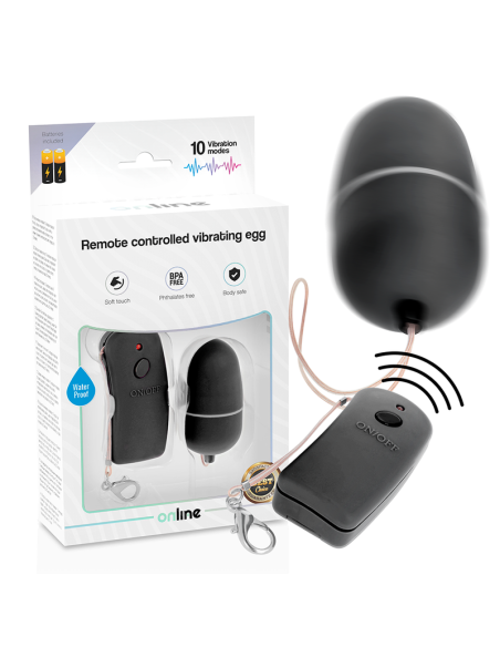 ONLINE - REMOTE CONTROLLED VIBRATING EGG BLACK