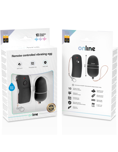 ONLINE - REMOTE CONTROLLED VIBRATING EGG BLACK