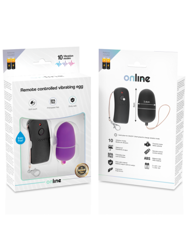 ONLINE - REMOTE CONTROLLED VIBRATING EGG PURPLE