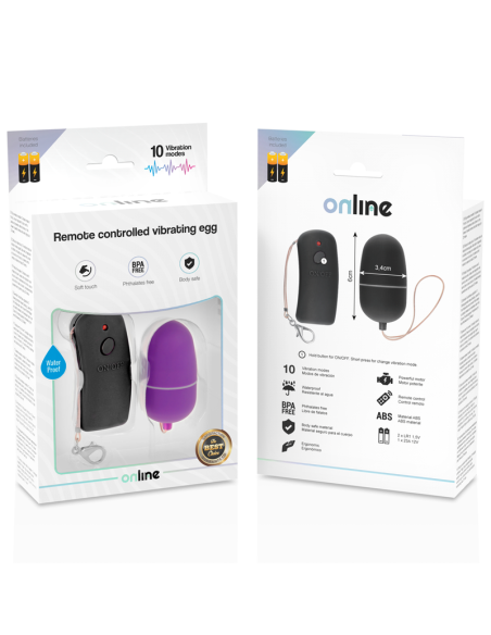 ONLINE - REMOTE CONTROLLED VIBRATING EGG PURPLE
