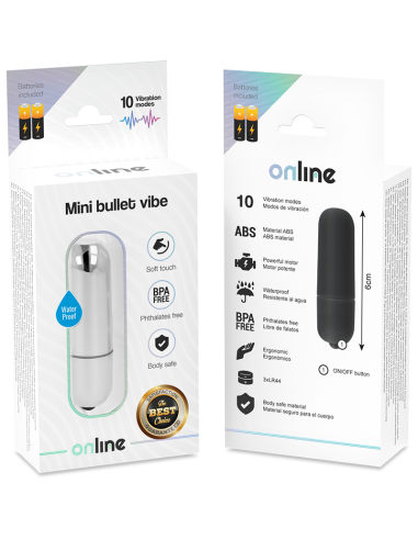 ONLINE – MINI KULKINĖ VIBRUOTA SIDABRINĖ