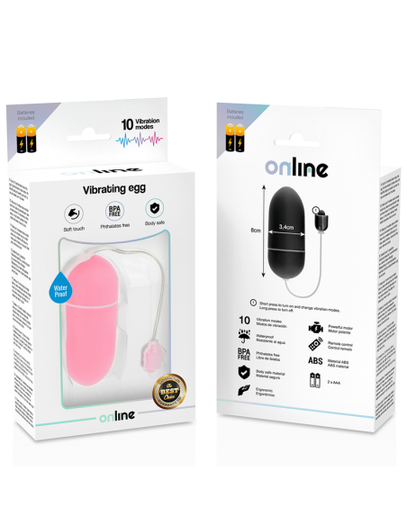 ONLINE - WATERPROOF VIBRATING EGG PINK