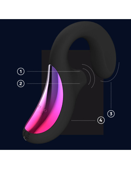 LELO - ENIGMA CRUISE DOUBLE STIMULATION SONIC MASSAGER BLACK