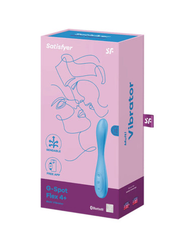 SATISFYER – G-SPOT FLEX 4“ DAŽNIASIS VIBRATORIUS, MĖLYNAS